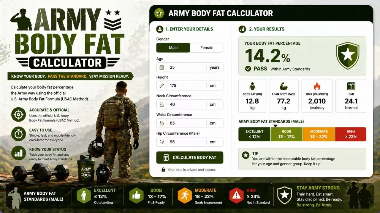 Army Body Fat Calculator