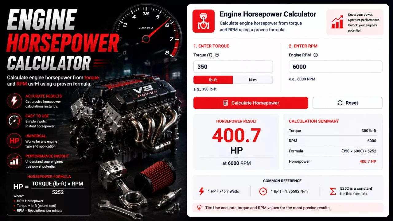 Engine Horsepower Calculator
