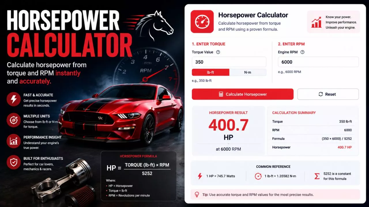 Horsepower Calculator
